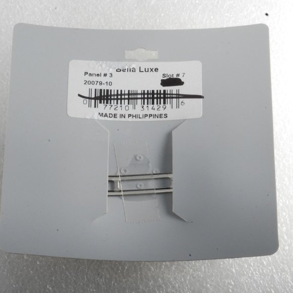 Bella Luxe Wooden Hair Barrette Rectangle New on Card Silver Clip - Picture 3 of 5